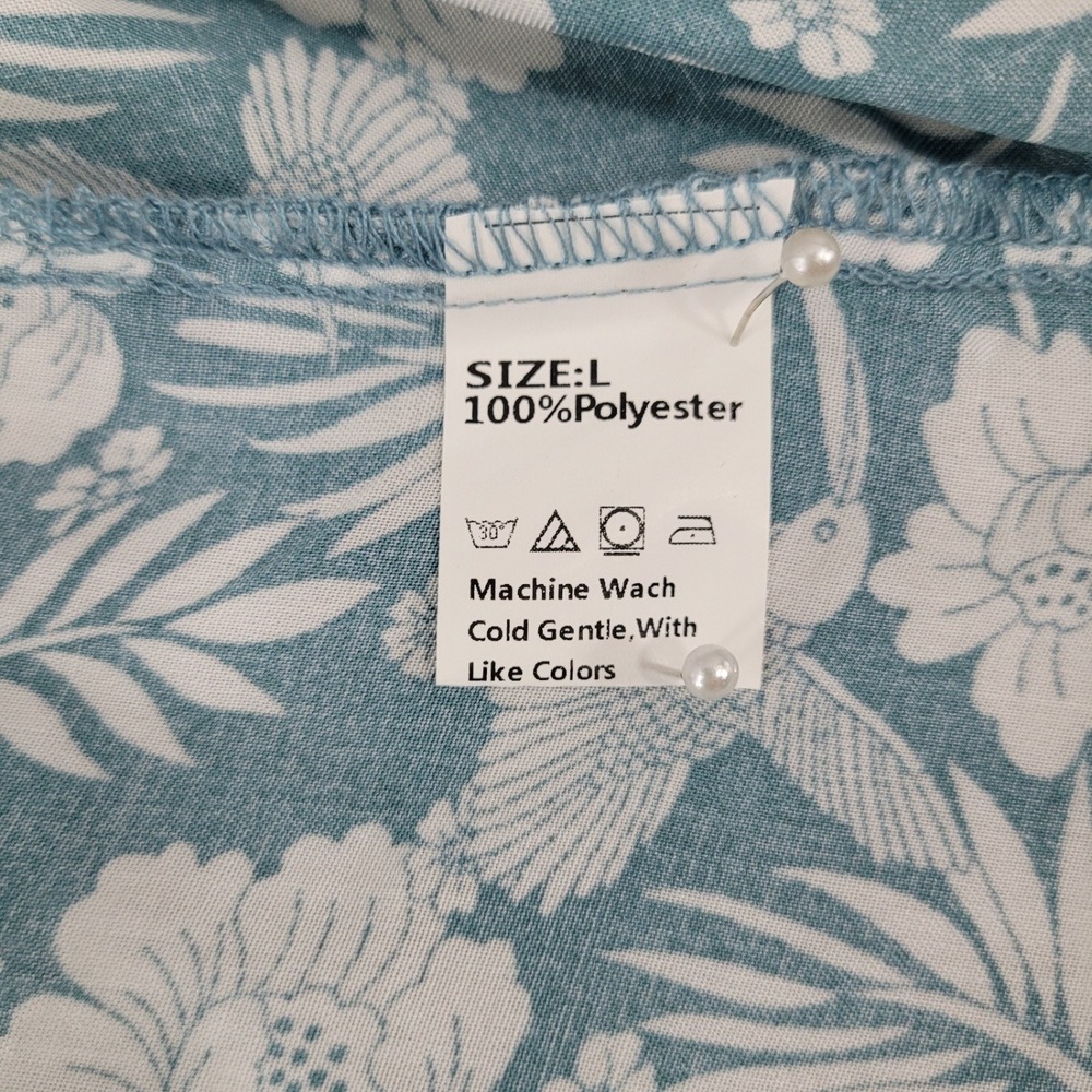2 Piece Maxi Skirt Set Womens Blue Floral Hummingbird Excellent Boho - Large - Picture 12 of 12